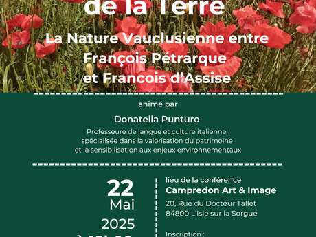 FÊTE DE LA NATURE -  Conférence "Le Cantique de la terre"