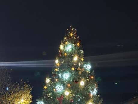 Illumination du sapin de Noël