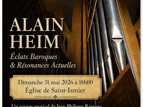 Concert d'orgue "éclats baroques et résonances actuelles" à l'église Saint-Philibert