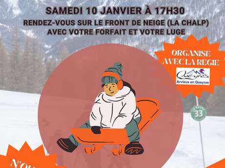 Descente géante en luge