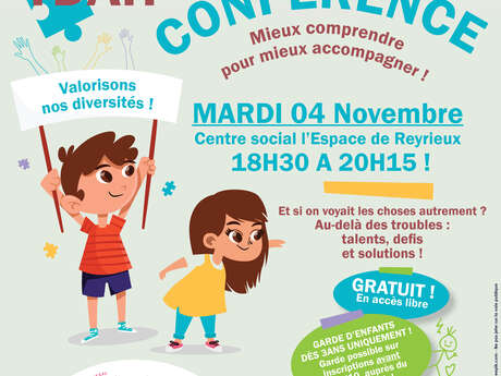 Conférence troubles DYS, TSA et TDAH