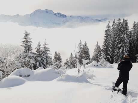 Randonnée collective en raquettes avec le Bureau Montagne Annecy-Aravis