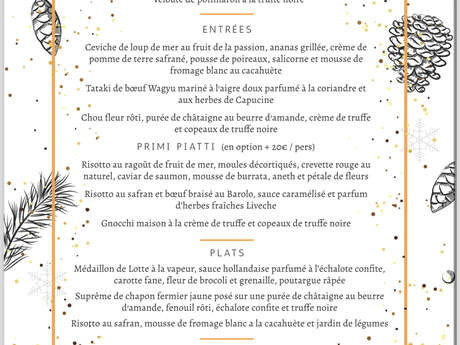 Menu du Nouvel An - Restaurant Spalato