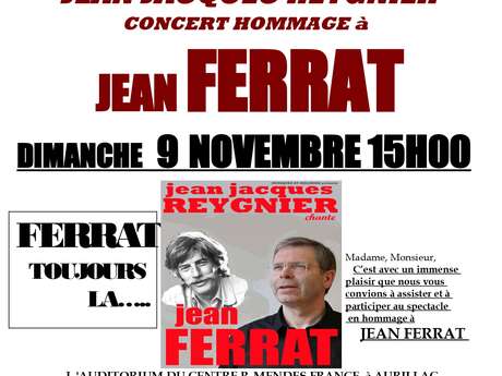 Concert Jean-Jacques Reygnier : Hommage à Jean Ferrat