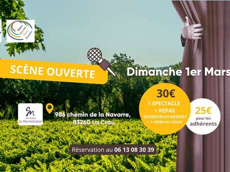 Scène ouverte au domaine de la Marseillaise