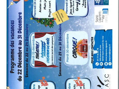 Les Jaquons - animations vacances de Noël 2025