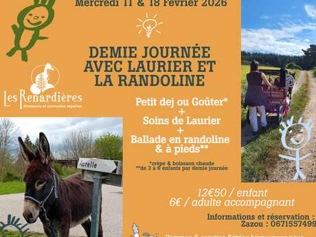 Demi-journée en famille avec l'âne Laurier et la Randoline