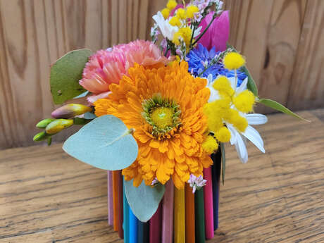 Atelier composition florale pour les enfants