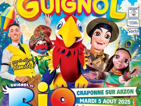 Guignol et Rio le majestueux perroquet