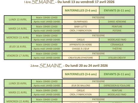 Cultural center workshops - spring break activities