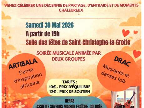 Soirée musicale à l'occasion des 10 ans de l'association "Accueillir Ensemble en Chartreuse"