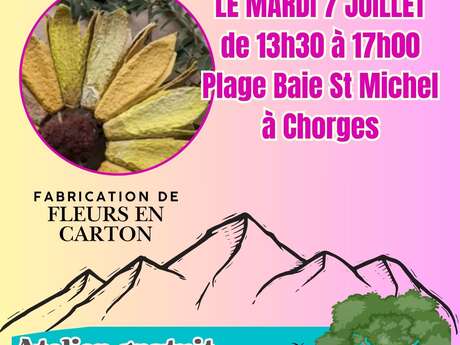 Animation Plage - Fleur en carton