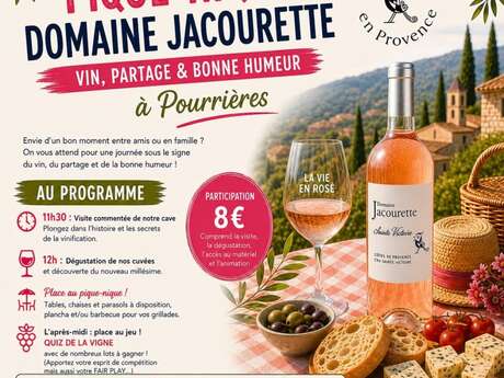 Pique-nique et dégustation au domaine de Jacourette