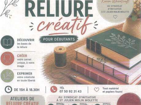 Atelier de reliure créatif pour débutants