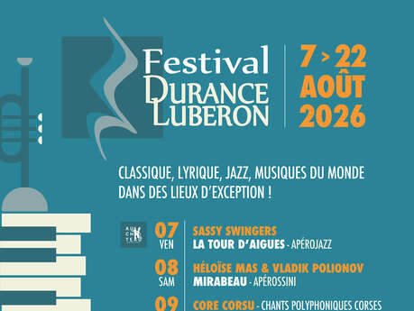 Festival Durance Luberon  à Mirabeau : Château de Mirabeau - apéRossini - HELOÏSE MAS & VLADIK POLIONOV