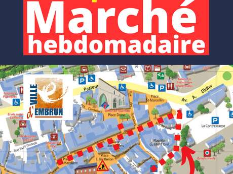 Marché bihebdomadaire d'Embrun