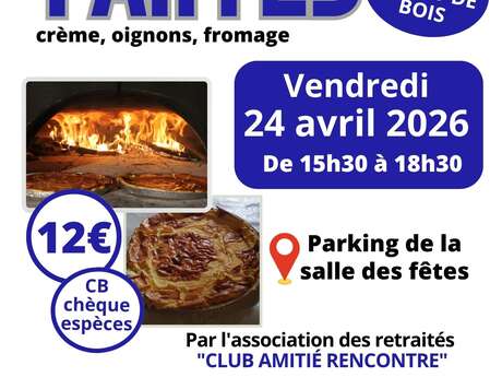 Vente tartes cuites au feu de Bois
