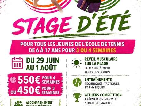 Stage de tennis - Tennis Municipal Ollioulais (TMO)