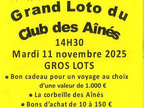 Grote loterij georganiseerd door de Club des Aînés