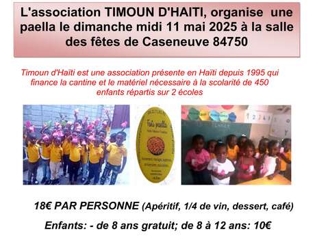 Grande paella au profit des enfants d'Haiti