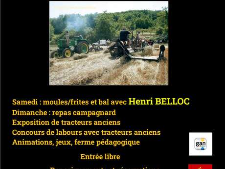 Old-fashioned threshing