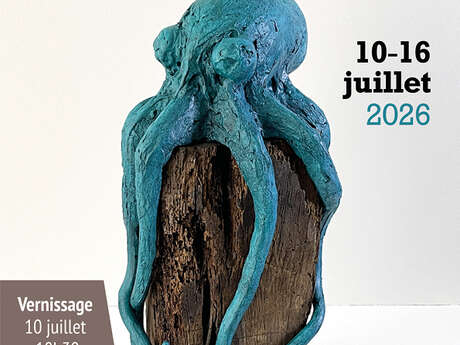 Ausstellung „Aquatiques“ von Guy Etcheto, Tuschezeichnungen und Skulpturen