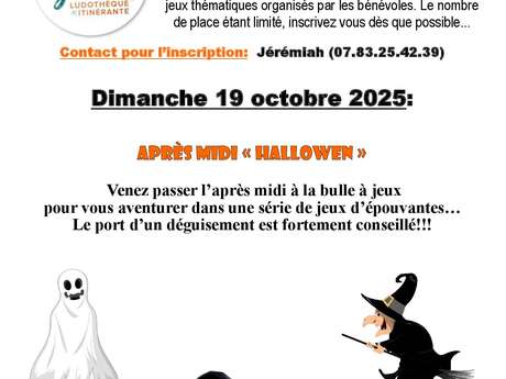 Dimanches jeux à la Bulle : Halloween