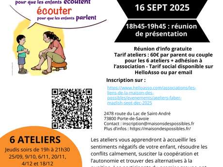 Atelier communication parentale Faber et Mazlich