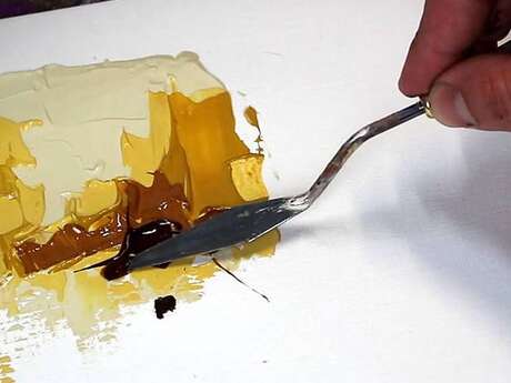 Atelier pour enfants peinture au couteau - inspiration Ange Abrate