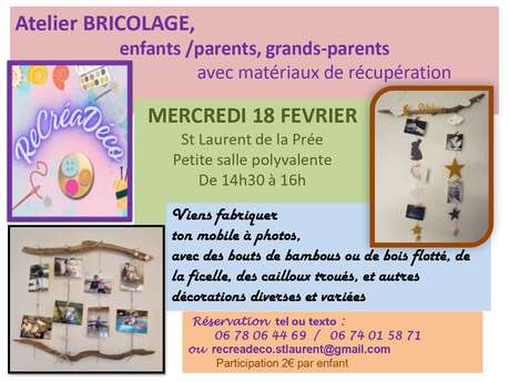 Atelier enfants : Fabrique ton mobile à photos avec des matériaux de récupération