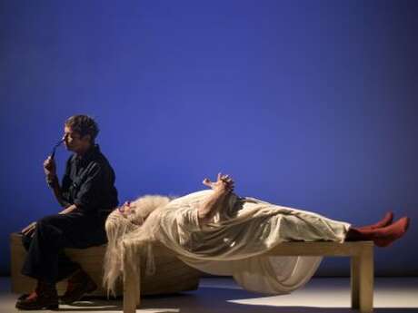 "Meat me in Paradise" spectacle de la Compagnie Massimo Furlan & Claire de Ribaupierre avec Vinciane Despret et Pierre-Olivier Dittmar — Les Estivales du Haut-Calavon