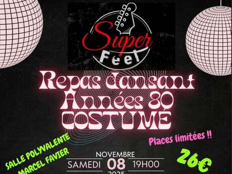 Repas dansant Année 80 costumé Repas dansant Année 80 costumé