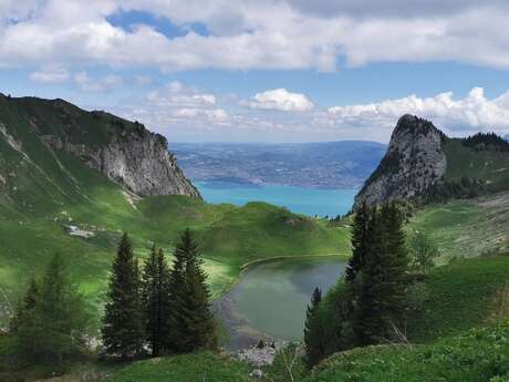 Randonnée vers le lac de Lovenex