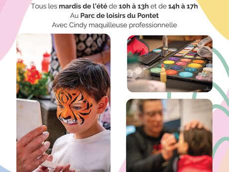 Stand de maquillage avec Cindy