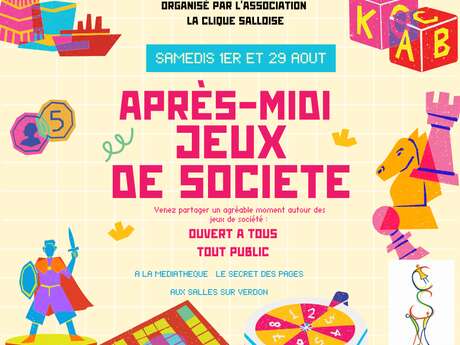 Après-midis "Jeux de société"