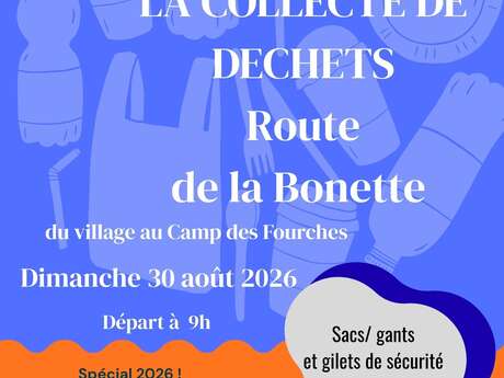 Collecte de déchets Route de la Bonette
