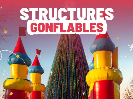 Structures gonflables : le parcours de Noël & le rodéo mécanique renne