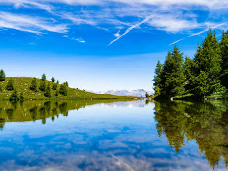 Lac de Sainte-Marguerite depuis la station des Orres - Itinéraire de randonnée