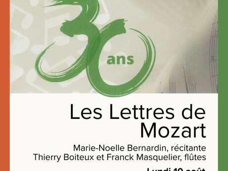 Musiques en Vercors - concert lecture - Les lettres de Mozart
