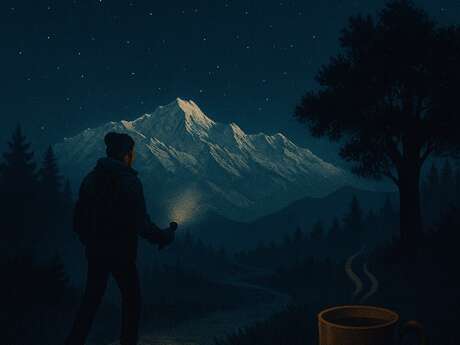 Balade nocturne et vin chaud - balade collective à raquette