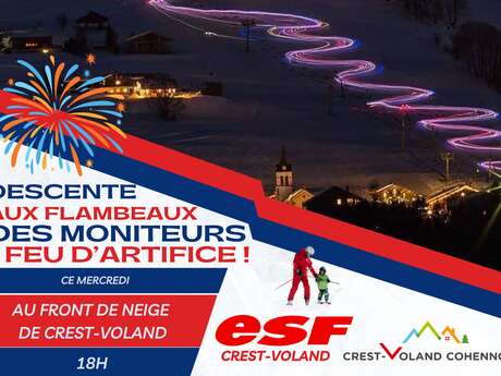 Fackelabfahrt der ESF und Neujahrsfeuerwerk