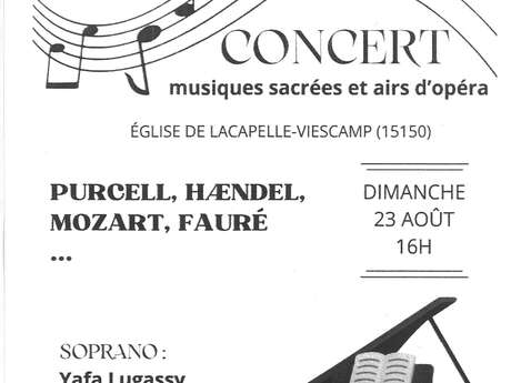 Concert "musiques sacrées et airs d'opéra"