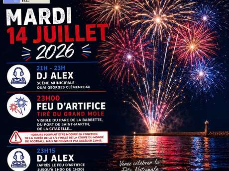Gedenkfeier und Feuerwerk am 14. Juli