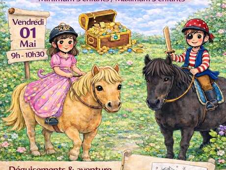 Chasse au trésor déguisée à poney à la Fenière