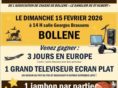 Loto de l'association de chasse "Le sanglier Saint Hubert"