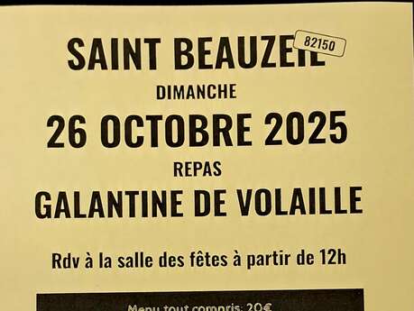 Repas Galantine de volaille