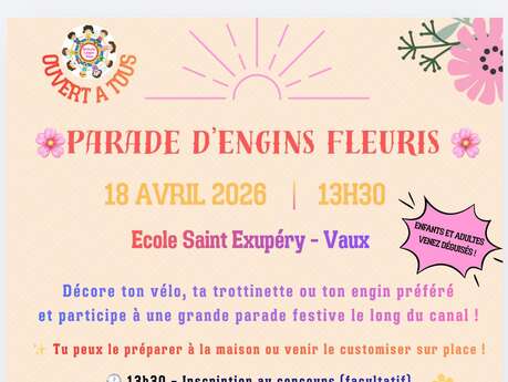 Grande parade de vélos fleuris