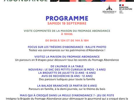 Journées Européennes du Patrimoine - Maison du Fromage Abondance