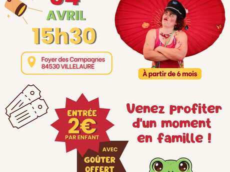 SPECTACLE JEUNE PUBLIC "Bidouille, la grenouille part en vadrouille" à Villelaure
