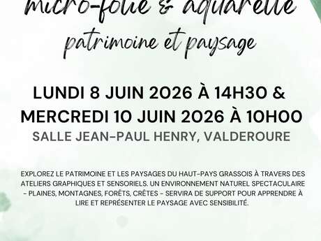 Atelier d'aquarelle - Patrimoine et Paysage